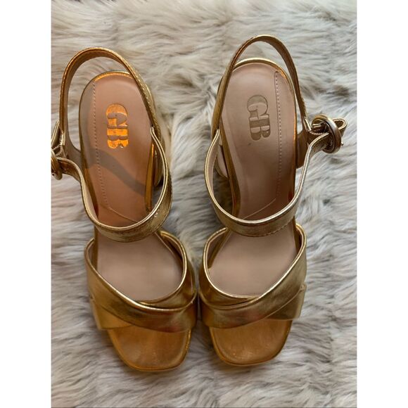 GB Class-Act Leather Platform Cross Strap Sandals Size 8M - Picture 6 of 12